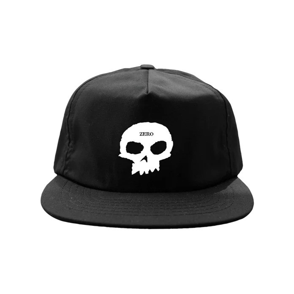 Zero - Single Skull 5 Panel Cap - Black