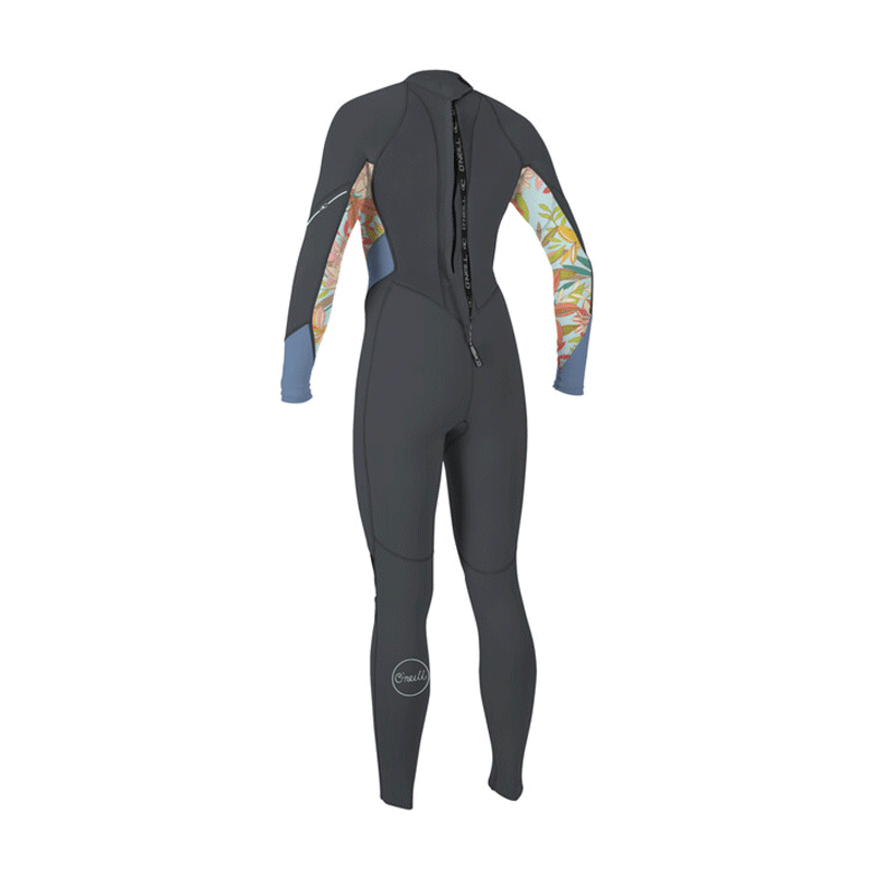 O'neill - Women's Bahia 3/2mm Back Zip Wetsuit - Graphite/Dahlia/Infinity SALE
