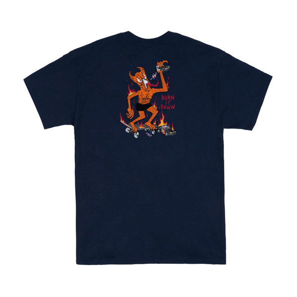 Thrasher - Burn It Down T-Shirt - Navy