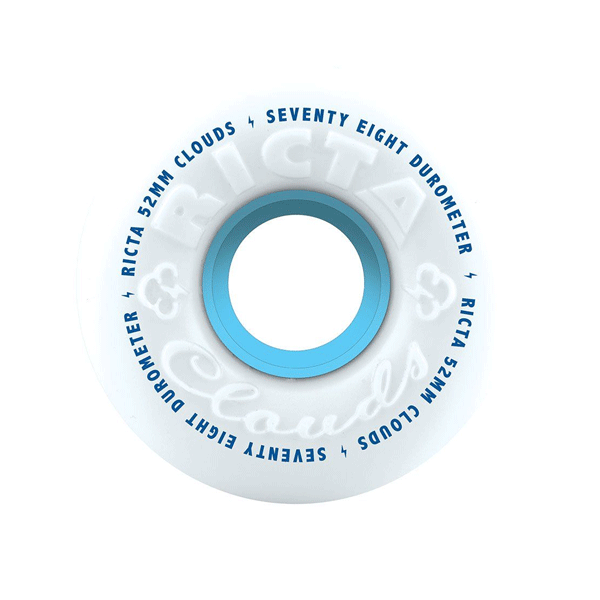 Ricta - Clouds Skateboard Wheels 78a White/Blue -52mm