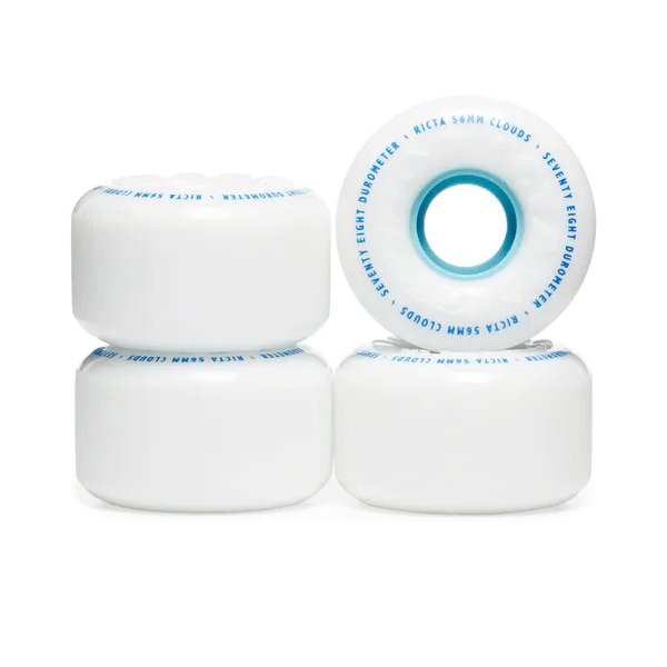 Ricta - Clouds Skateboard Wheels 78a White/Blue - 56mm