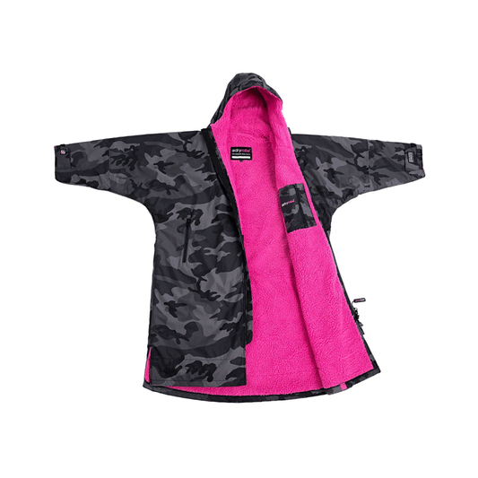 Dryrobe - Advanced Long Sleeve V3 - Black Camo/Pink