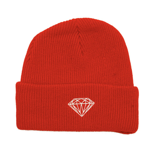 Diamond Supply Co. - Brilliant Fold Beanie Hat - Red