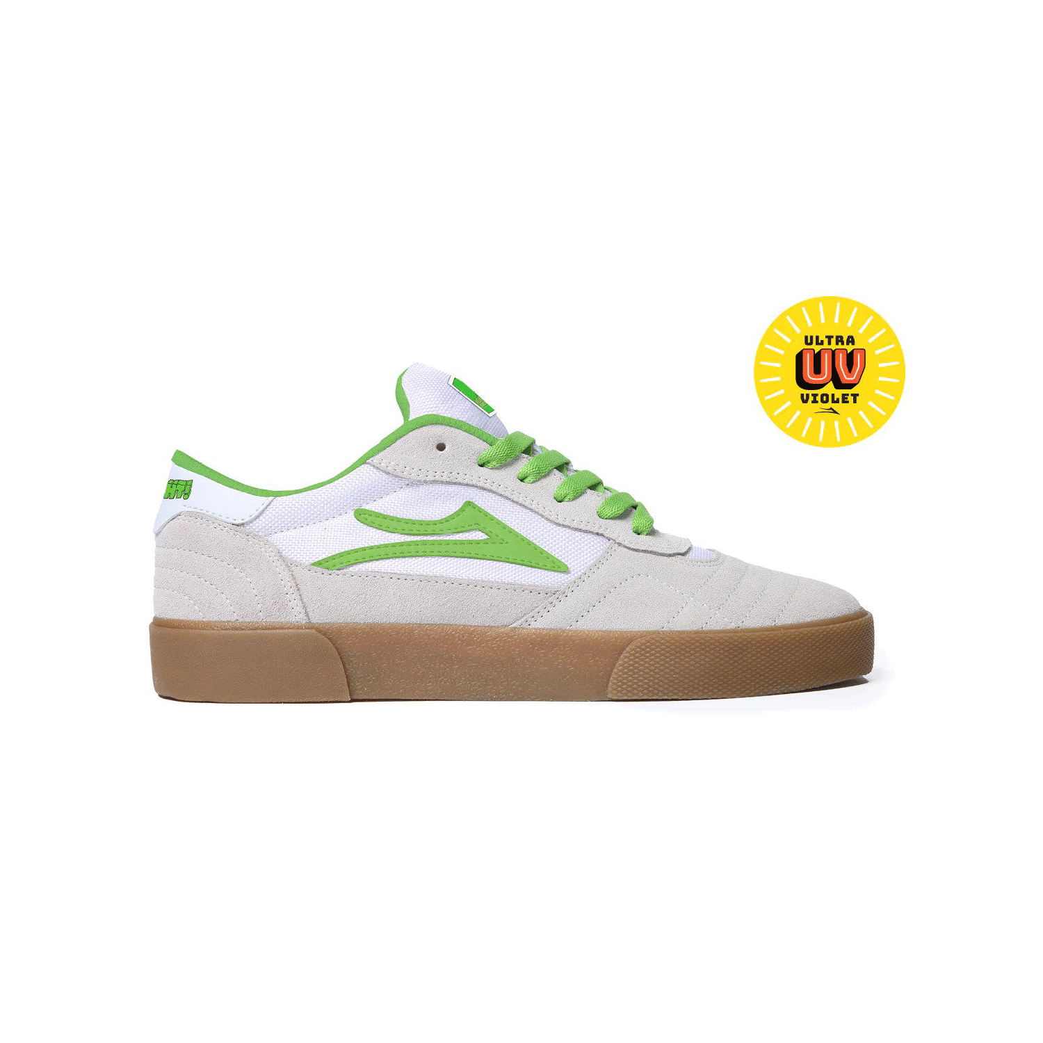 Lakai - Yeah Right Cambridge Shoes - White/UV Green SALE