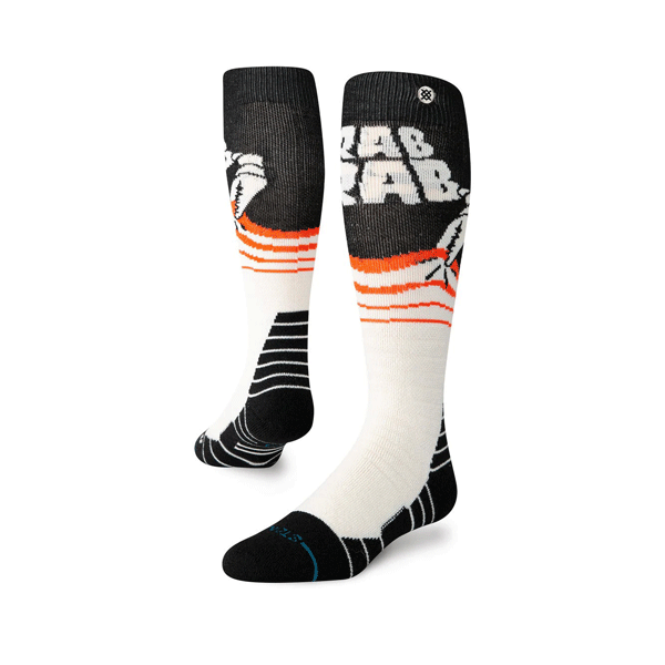Stance Crab Grab Mid Poly Snowboard Socks White/Black NEW FOR 2025 SALE