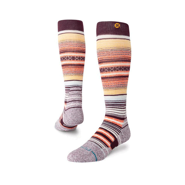 Stance Curren OTC Snowboard Socks Ruby Wine NEW FOR 2025 SALE