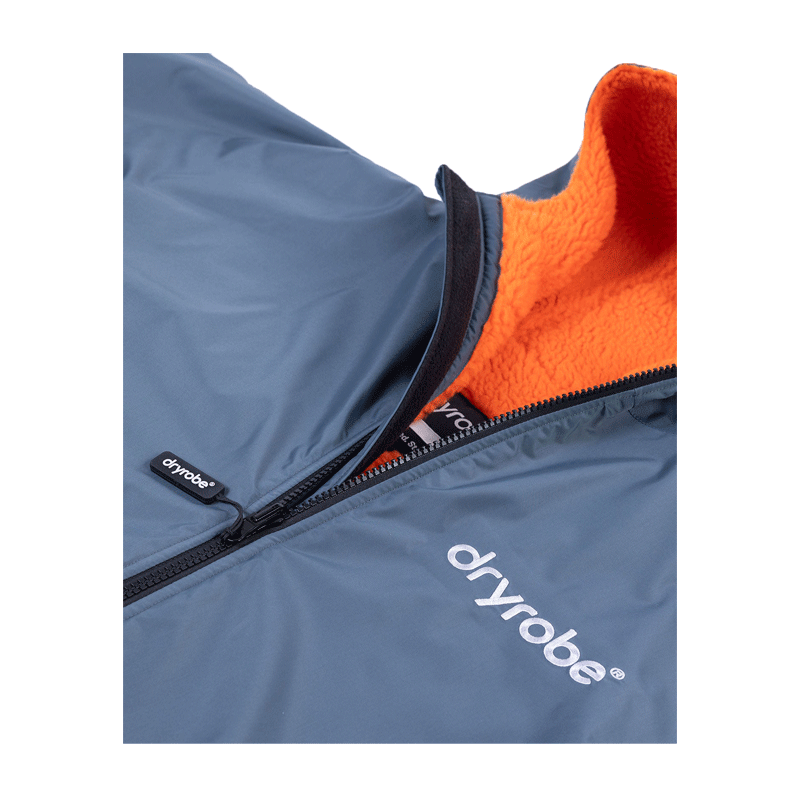 Dryrobe - Advanced Long Sleeve V3 - Dark Grey/Orange