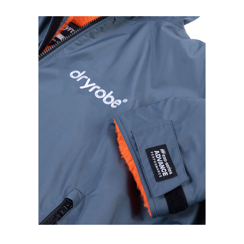 Dryrobe - Advanced Long Sleeve V3 - Dark Grey/Orange