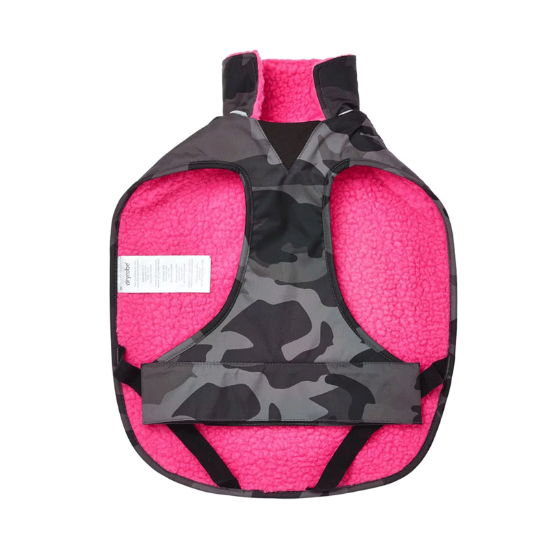 Dryrobe - Dogs V3 - Black Camo/Pink