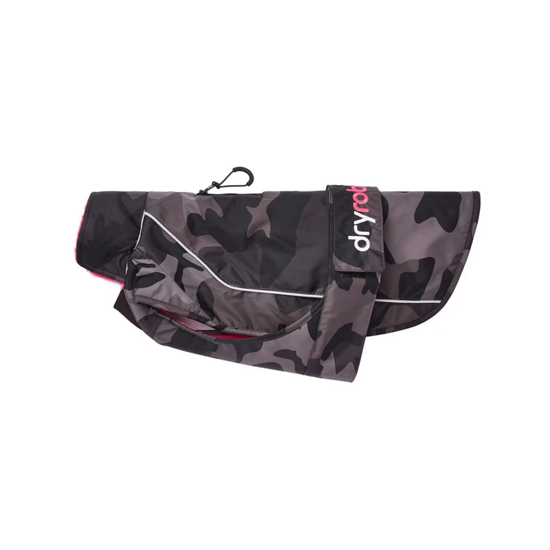 Dryrobe - Dogs V3 - Black Camo/Pink