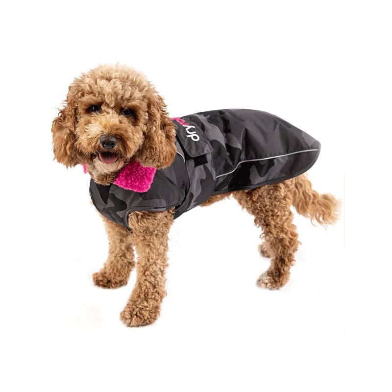 Dryrobe - Dogs V3 - Black Camo/Pink