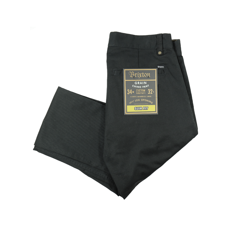 Brixton - Grain Slim Fit Chino Pants - Black SALE