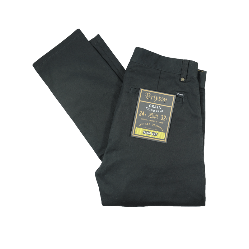 Brixton - Grain Slim Fit Chino Pants - Black SALE