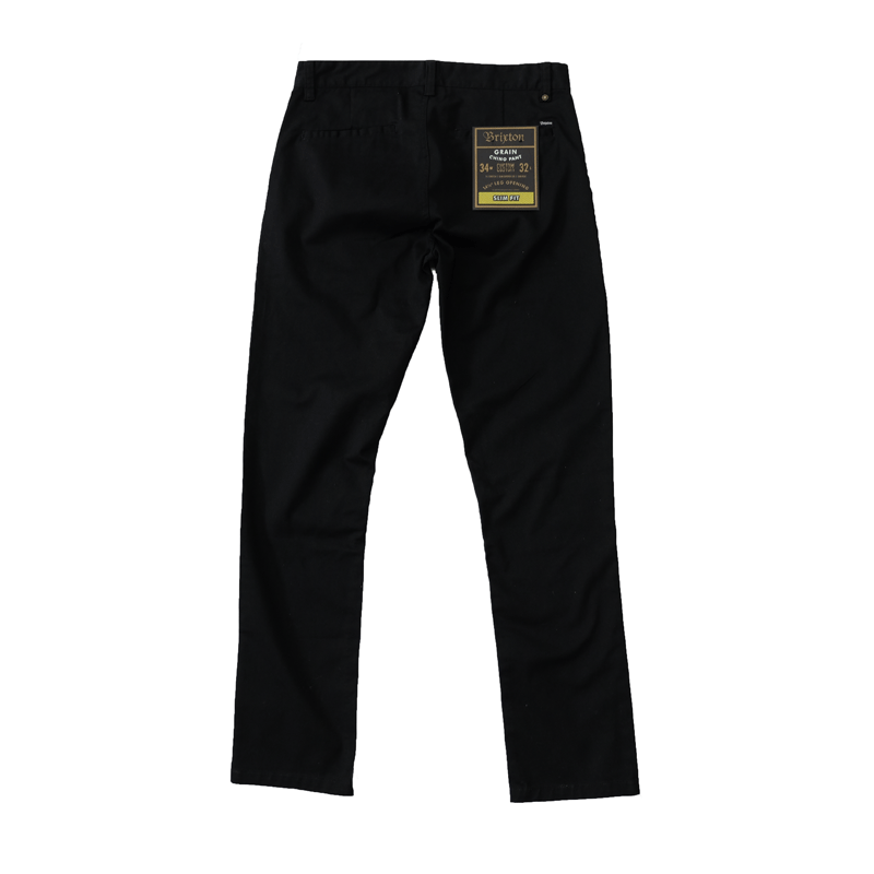 Brixton - Grain Slim Fit Chino Pants - Black SALE