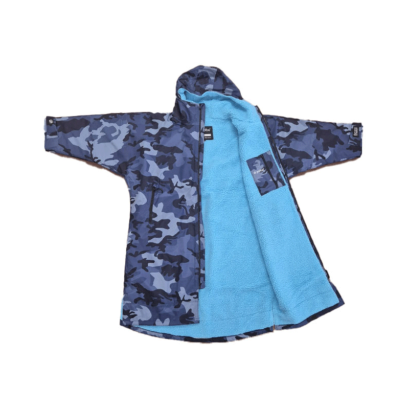 Dryrobe - Advanced Kids Long Sleeve V3 - Blue Camo/Blue