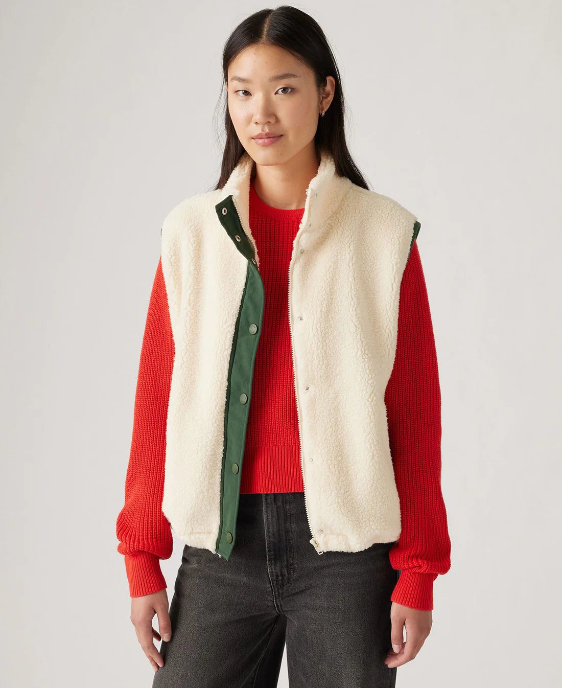 Levi's® - Women's Ramsey Sherpa Vest - White Swan