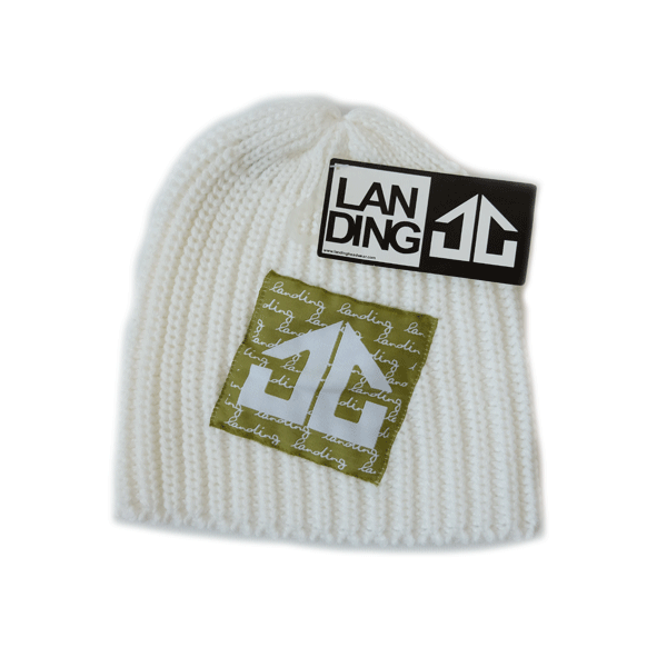 Landing - Mesh Beanie Hat  - White SALE