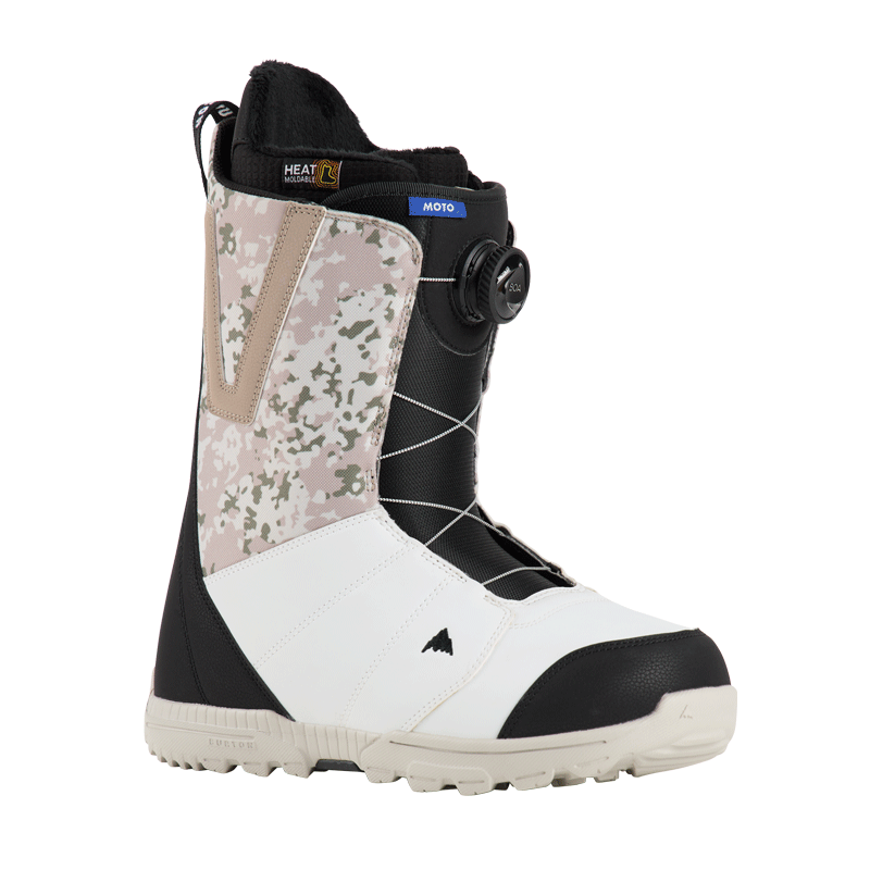 Burton - Moto Boa Boots - Black/White/Snowfall Camo NEW FOR 2025