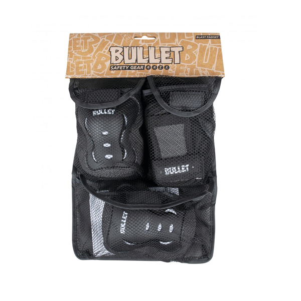 Bullet - Triple Padset Blast 7-9yrs Black/White Pads