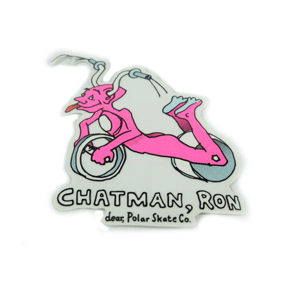 Polar Skate Co - Ron Chatman Sticker - Pink