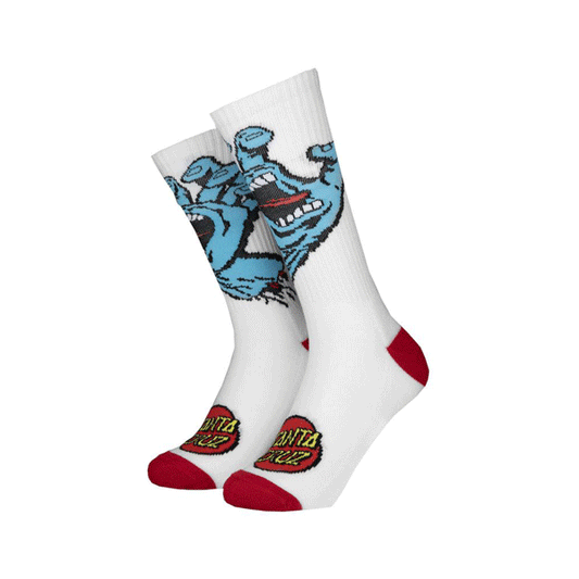 Santa Cruz - Screaming Hand Socks - White