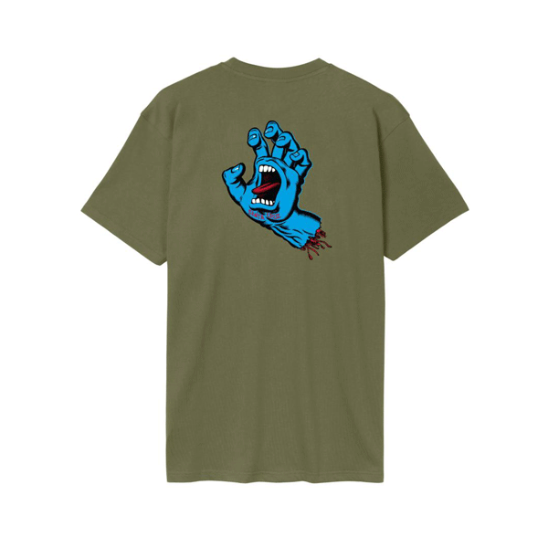 Santa Cruz - Screaming Hand T-Shirt - Deep Olive