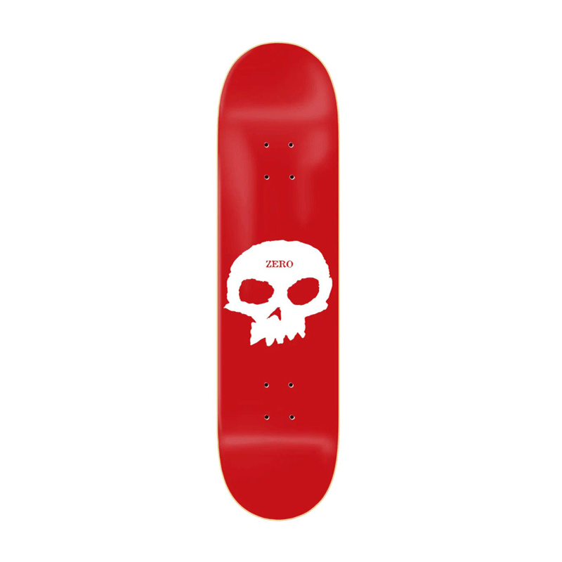 Zero - Single Skull Red/White Deck - 8.25"