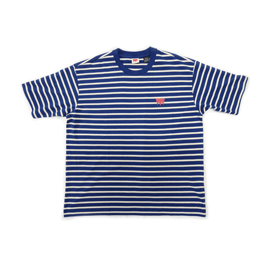 Levi's® Skate - Skate Graphic Box T-Shirt - Breton Stripe Cream/Blue SALE