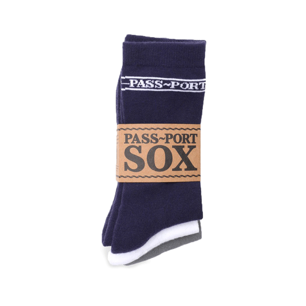 Pass Port - Hi Sox 3 Pack - Navy/White/Grey