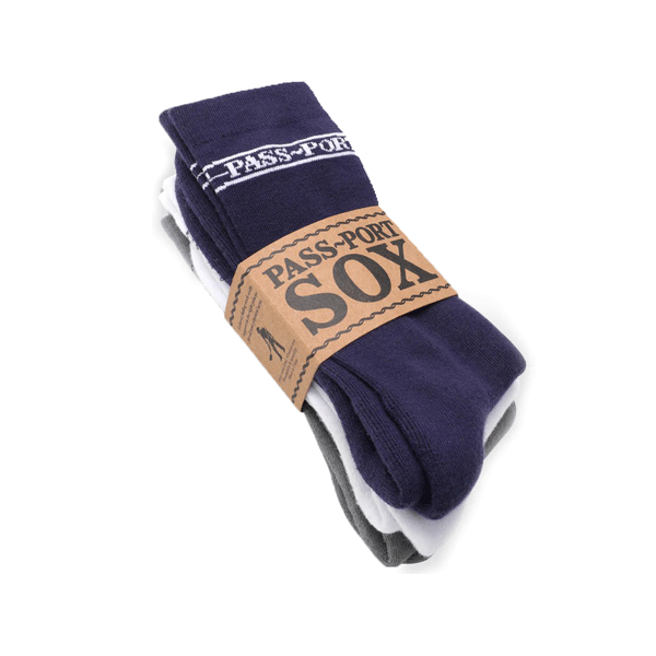 Pass Port - Hi Sox 3 Pack - Navy/White/Grey