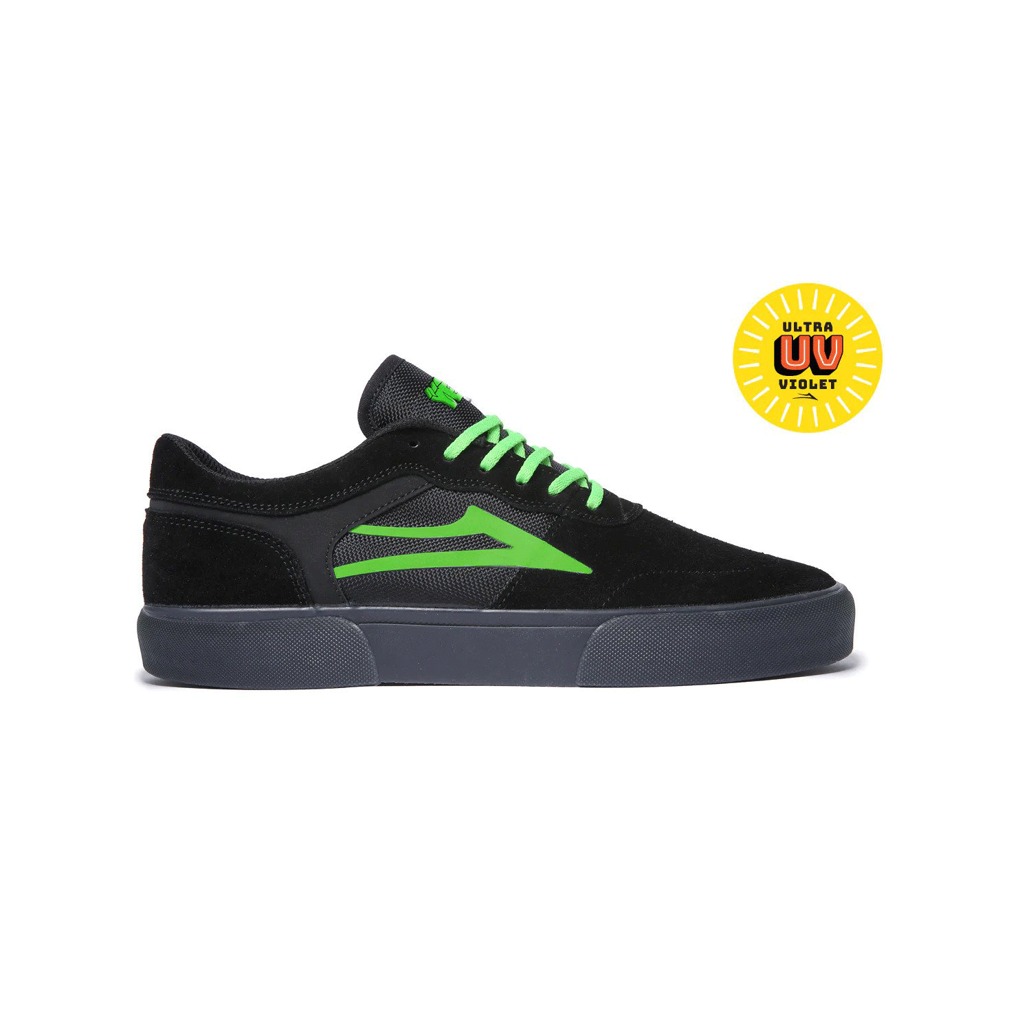 Lakai - Yeah Right Staple Shoes - Black/UV Green SALE
