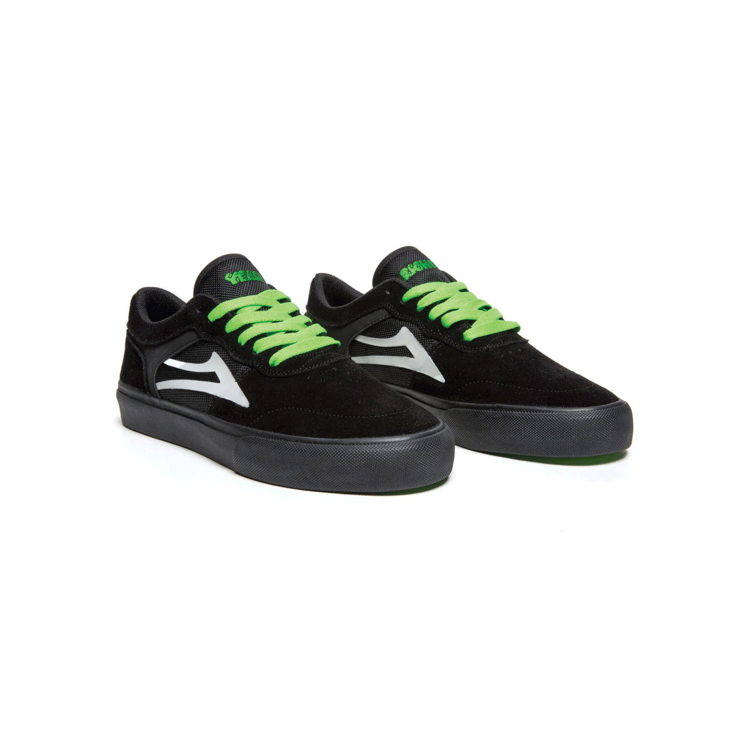 Lakai - Yeah Right Staple Shoes - Black/UV Green SALE