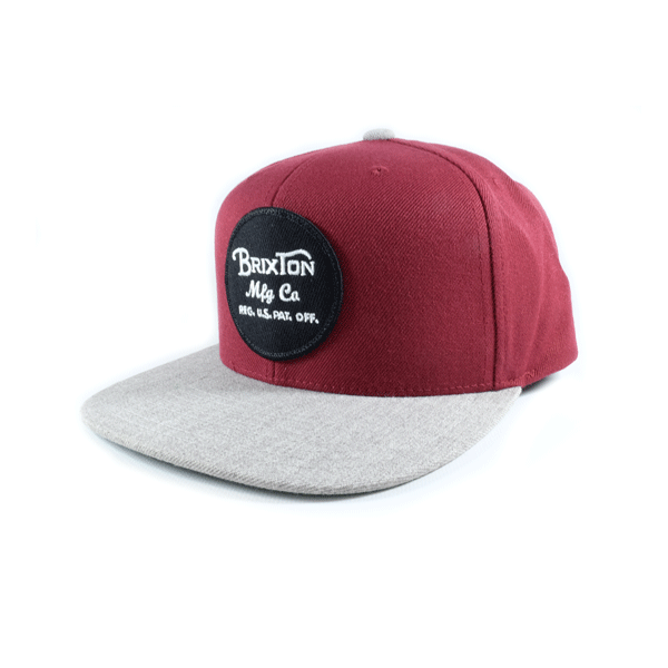 Brixton - Wheeler Snapback - Burgundy/Heather SALE