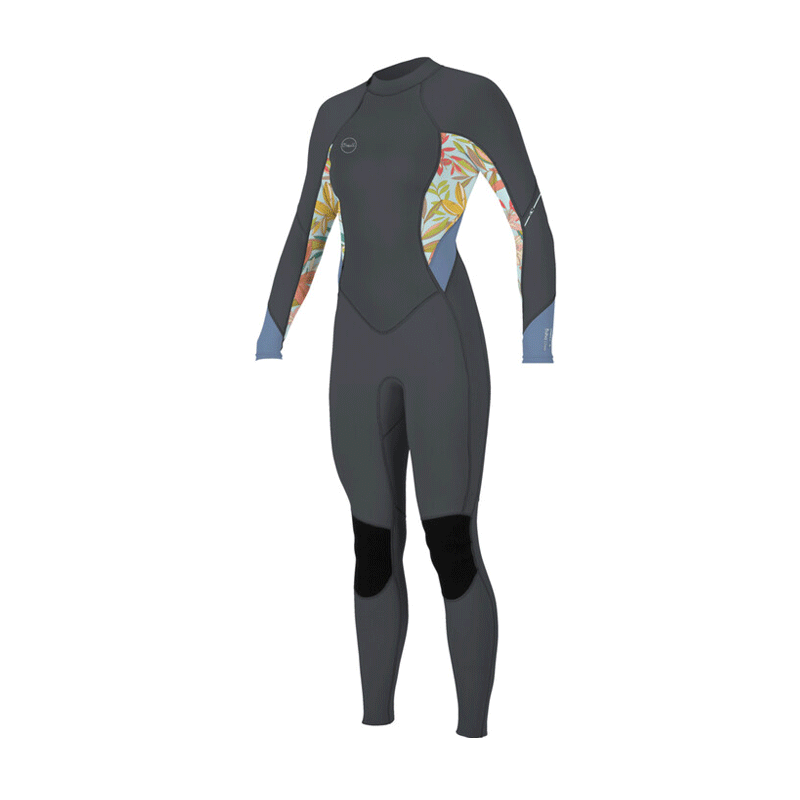 O'neill - Women's Bahia 3/2mm Back Zip Wetsuit - Graphite/Dahlia/Infinity