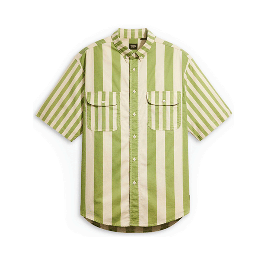 Levi's® Skate - Woven Mixed Up S/S Shirt - Green/White SALE