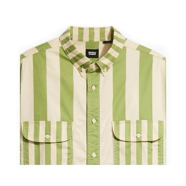 Levi's® Skate - Woven Mixed Up S/S Shirt - Green/White SALE