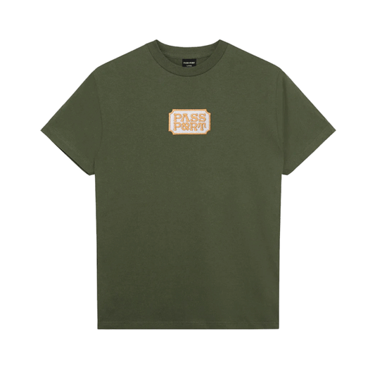 Pass Port - Yearbook Logo T-Shirt - Olive