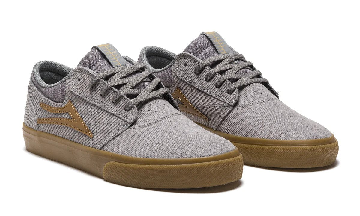 Lakai - Griffin Cord Shoes - Grey/Gum SALE