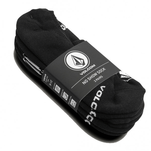 Volcom - Stones No Show Socks - 3 Pack - Black