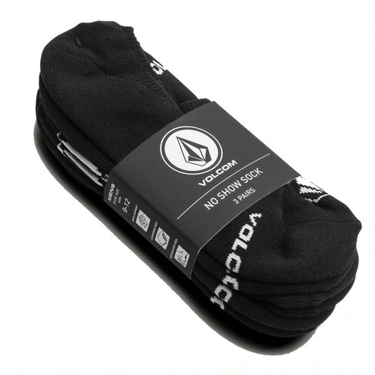 Volcom - Stones No Show Socks - 3 Pack - Black