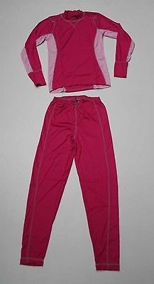 Ladies Five Seasons 'Adine' Set Pink Snowboarding Thermals UK Size 12-Magic Toast