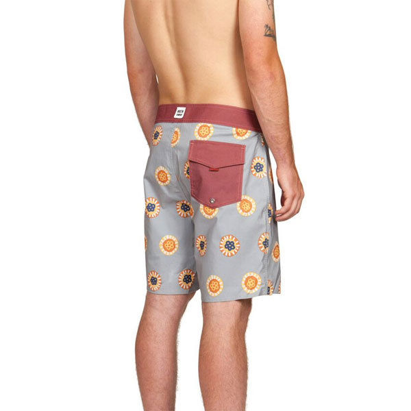 Brixton - Mitchell Trunk Board Shorts - Flint Grey SALE-Magic Toast