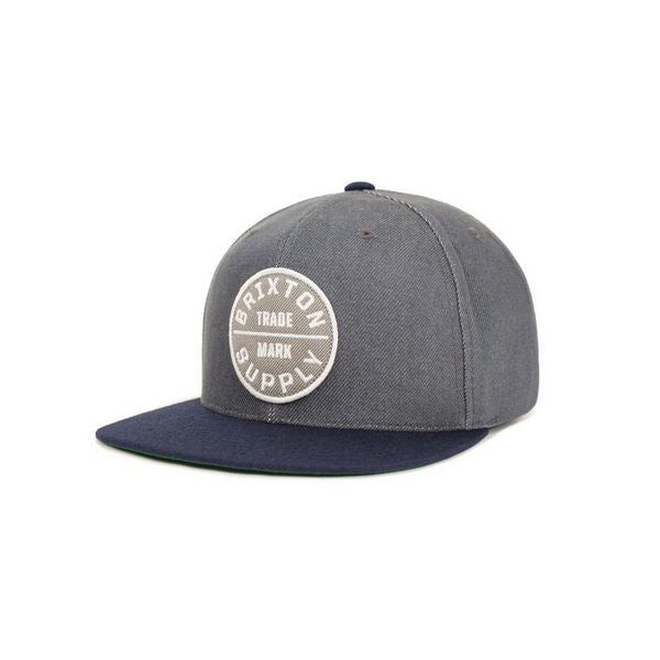 Brixton - Men's Oath 3 Snapback - Light Blue/Dark Navy-Magic Toast