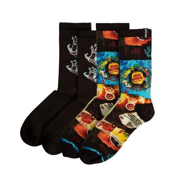 Santa Cruz - SW Adverts Sock 2 Pack - Multi Colour SALE