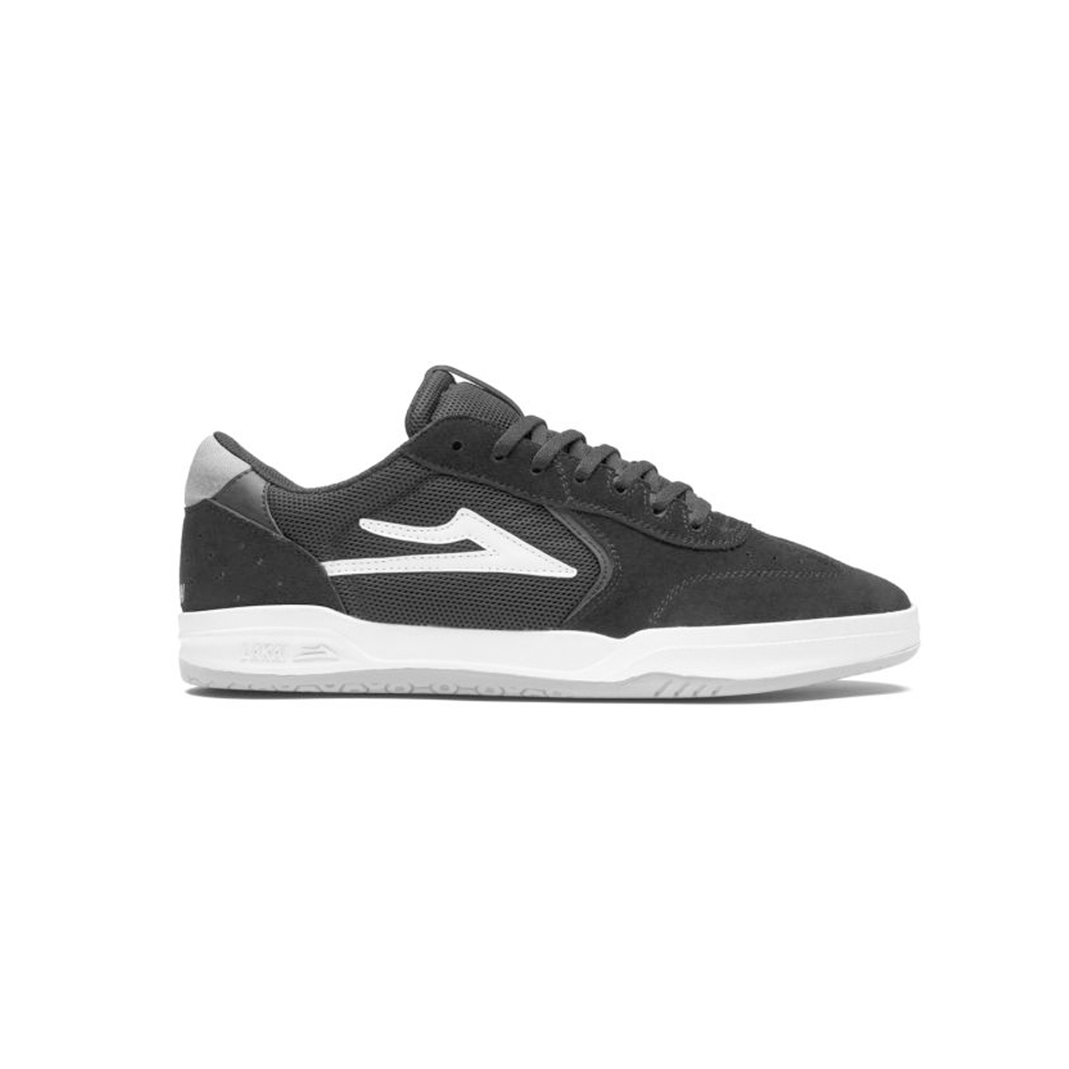 Lakai - Atlantic Skateboard Shoes - Black/Light Grey Suede SALE