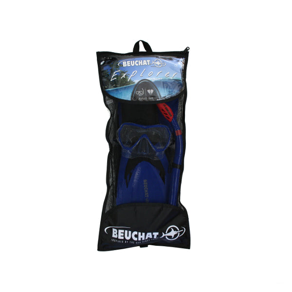 Beuchat Jetta Explorer Set Adult Mask, Purge Snorkel & Fins Set UK 9.5 - 12-Magic Toast