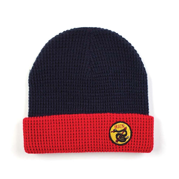 Brixton - Scale Beanie Hat Black - Navy/Red SALE-Magic Toast