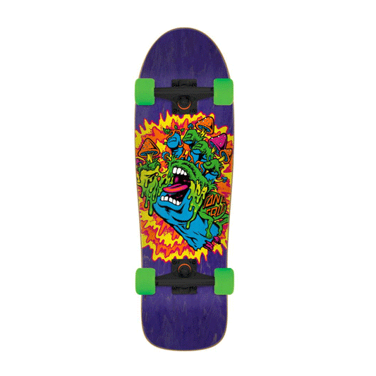 Santa Cruz - Toxic Hand Shaped Cruzer Purple - Complete Skateboard - 9.7" SALE