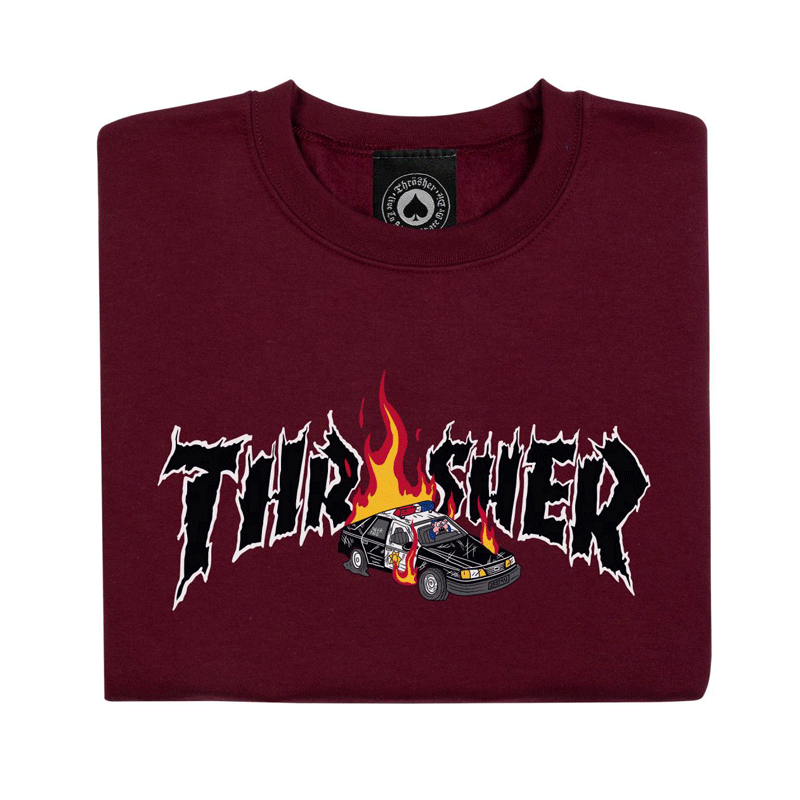 Thrasher - Cop Car Crewneck - Maroon