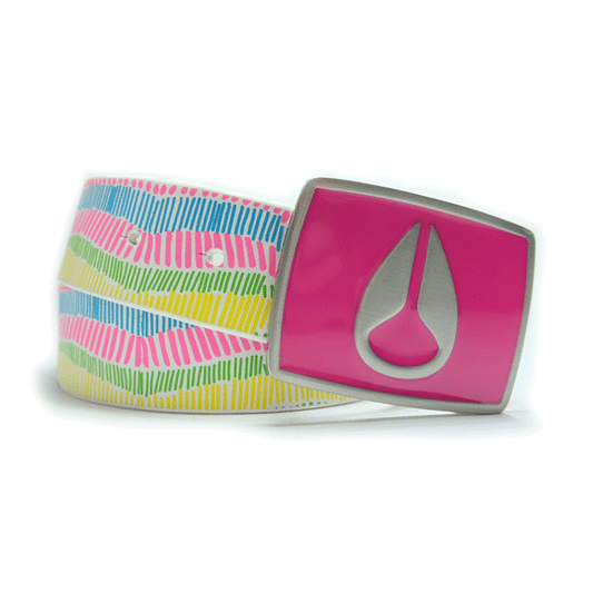 Nixon - Enamel Icon Belt - Pink Zebra SALE